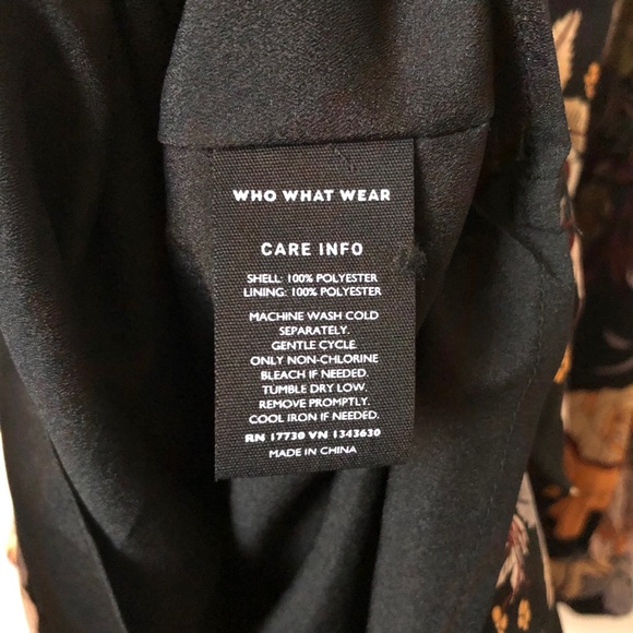 WhoWhatWear Floral Long Sleeve Dress Size M - Picture 6 of 7